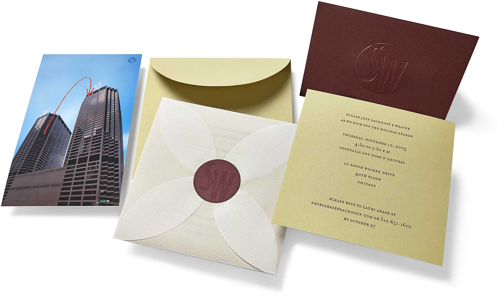 sachnoff-and-weaver_invitation-moving-announcement.jpg Art Direction by: Bart Crosby, Crosby Associates